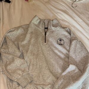 Gray Quarter-Zip Sweater